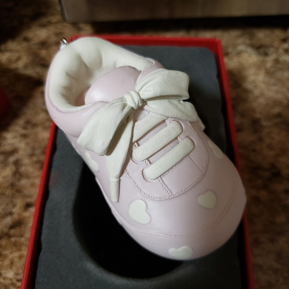 Baby girl shoe ornament